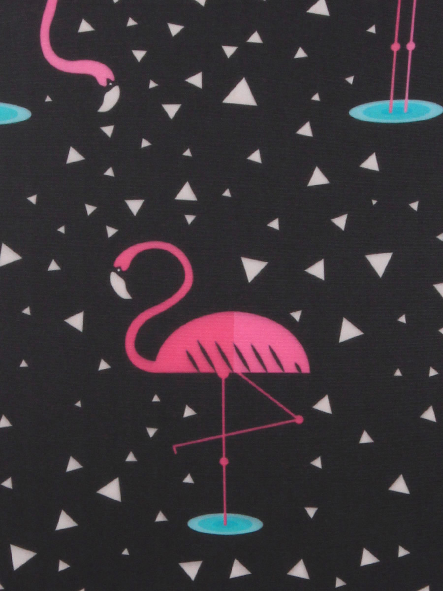 Housse de valise Periea Black with Pink Flamingos L