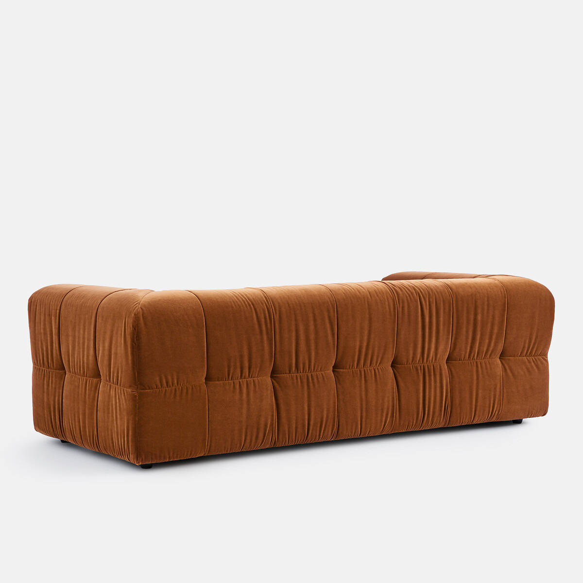 LA REDOUTE INTERIEURS<br>Veludo superior reto de 3 lugares, LIZZY