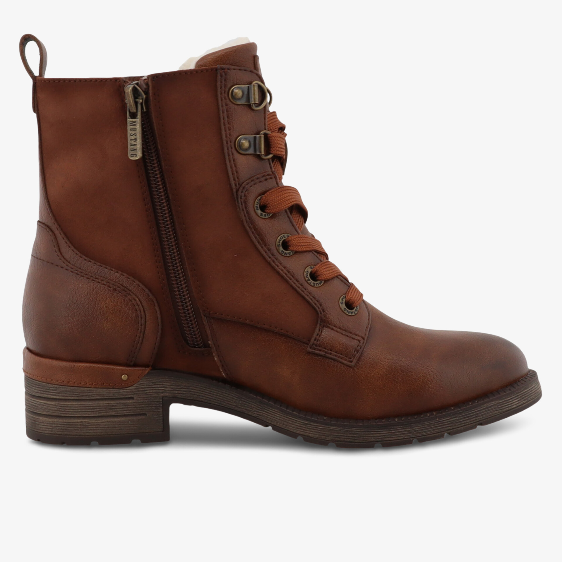 MUSTANG Damen Schnürstiefeletten braun