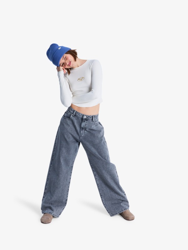 Laidback Low Lava Jeans à coupe ample Noir Femme