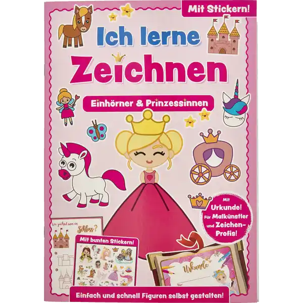 Zeichenbuch Einhörner & Prinzessinnen