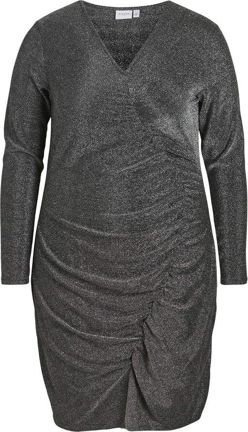 Evoked Vila VISPICY WRAP SHORT DRESS/CUR/DC Silver