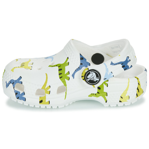 Crocs - Classic Character Print Clog T - Blanc / Dinosaure
