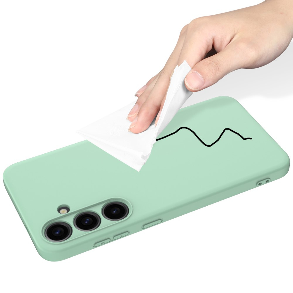 Samsung Galaxy S24 Silikon Case Hülle mit Kameraschutz   Trageschlaufe - Türkis