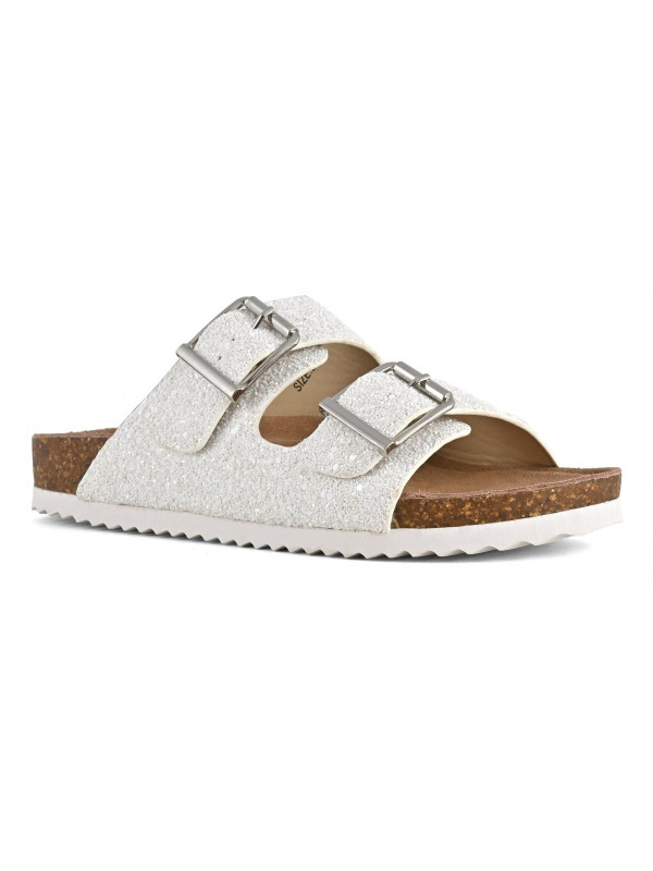 Colors Of California - Mules Glitter Blanc