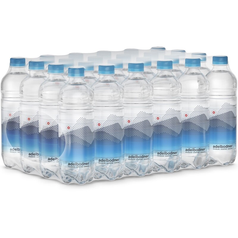 Adelbodner Wasser, mit Kohlensäure, 50 cl, 24 Stück