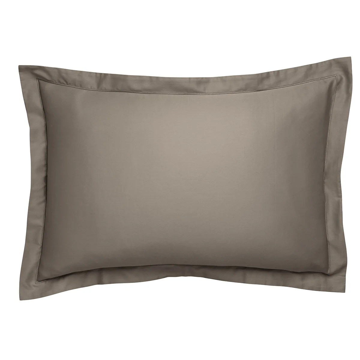 Taie d'oreiller Partition Satin de coton Coloris Taupe