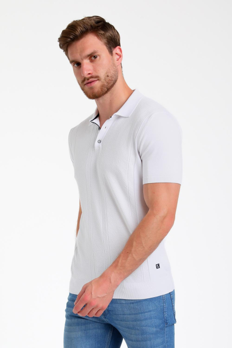 Gabbiano ecru heren polo