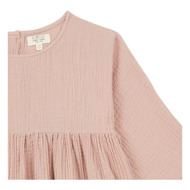 The Simple Folk Robe Gaze de Coton Bio | Rose pâle