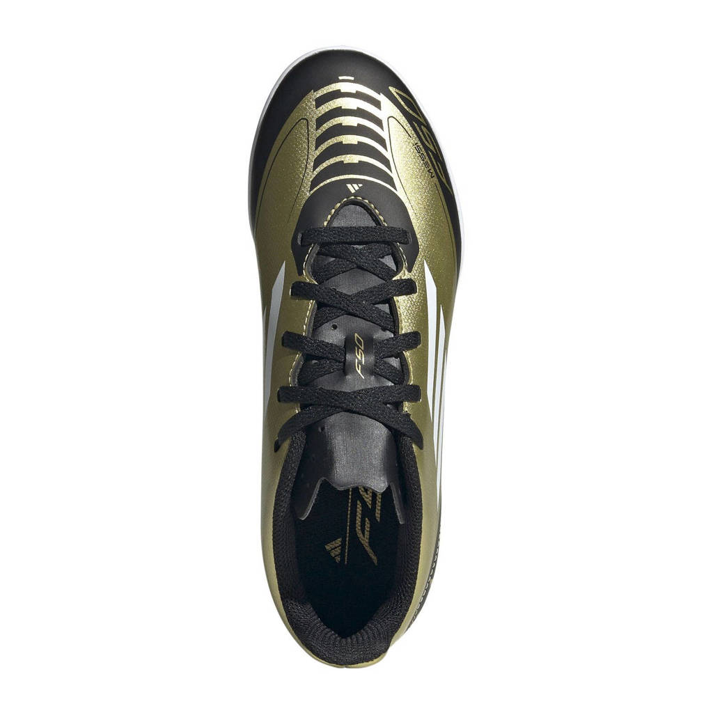 adidas F50 Club Messijunior voetbalschoenen metallic goud/wit/zwart