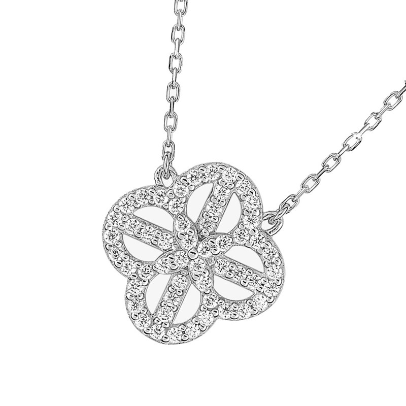 Collier Femme - Or 18 Carats - Diamant 0,21 Carats - Longueur : 42 cm
