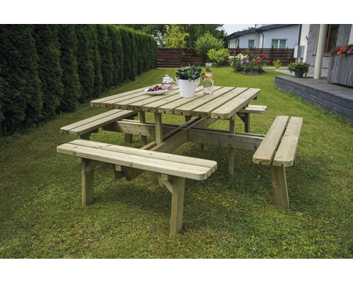 Tuinbank 201 x 201 x 71 cm hout
