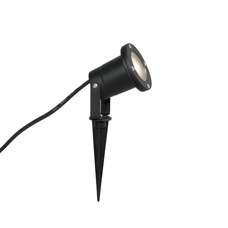 QAZQA IndustriÃ«le smart prikspot zwart incl. WiFi GU10 IP65 - Basic