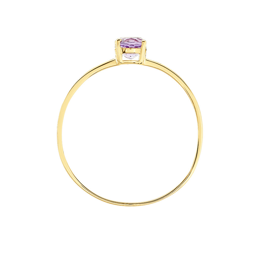 Bague Valentino Or Jaune Améthyste