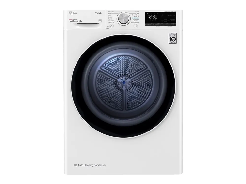 LG RH80V3AV6N - Tørremaskine - Wi-Fi - bredde: 60 cm - dybde: 69 cm - højde: 85 cm - frontbetjening - hvid