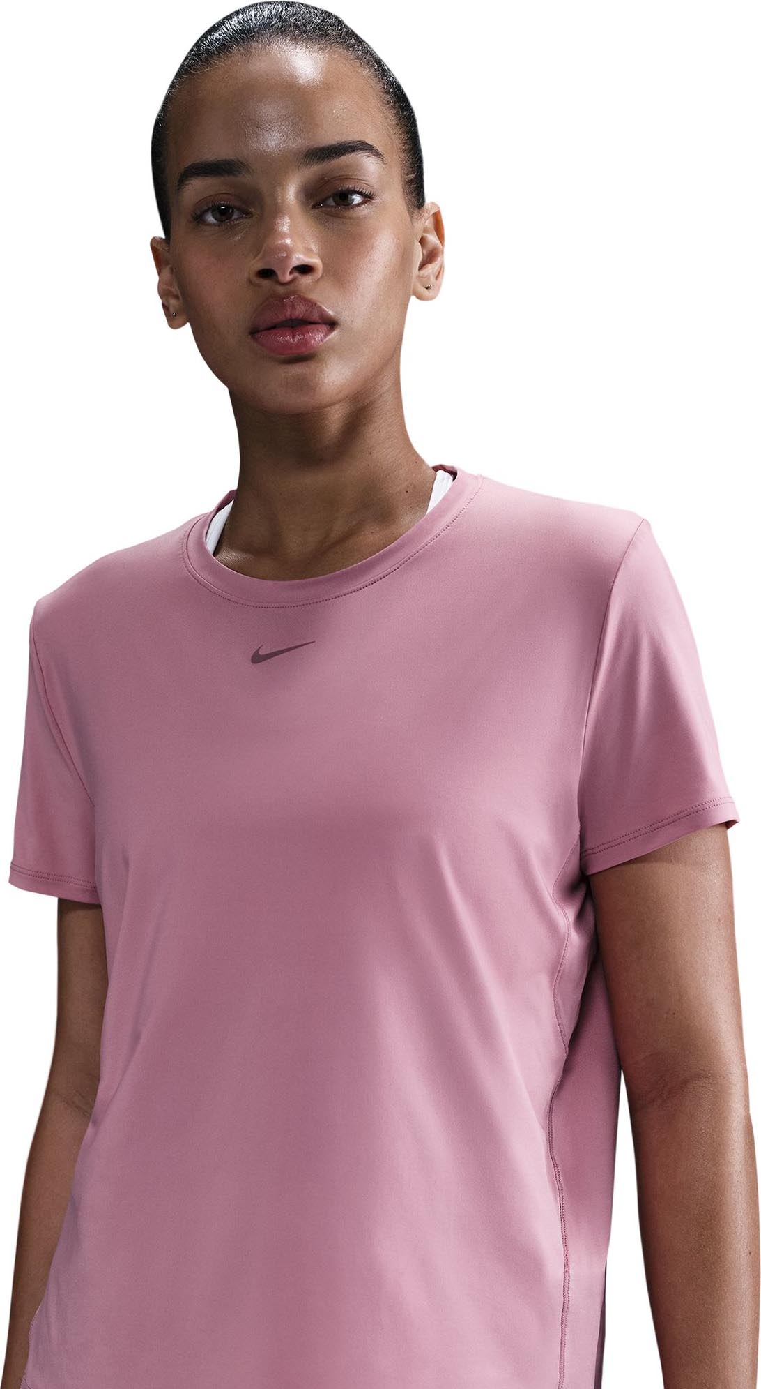 Dri-FIT One Classic SS Top Dame 699/Elemental Pink/White