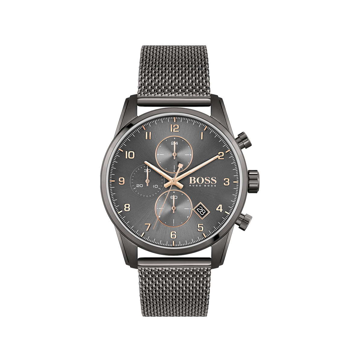 Montre Boss homme chronographe acier