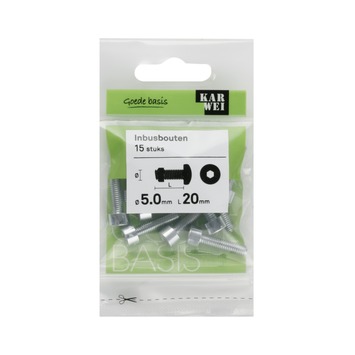 KARWEI inbusbout M5x20 mm 15 stuks