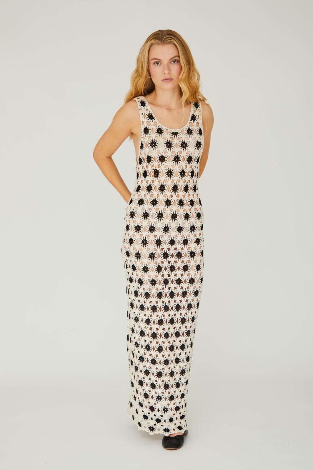 A-View Grass Crochet Dress