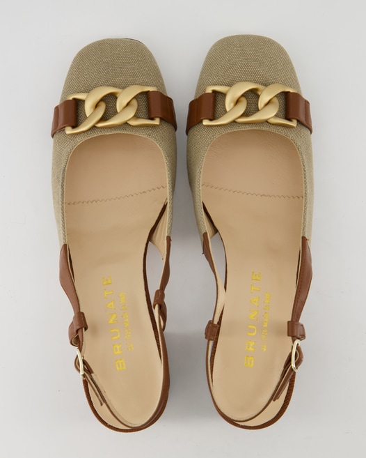 Brunate 51385 Slingpumps in Beige