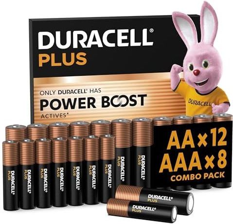 Duracell Plus - Alkalinebatterijen - 12xAA en 8xAAA - 1,5V - Met POWER BOOST-actieve stoffen