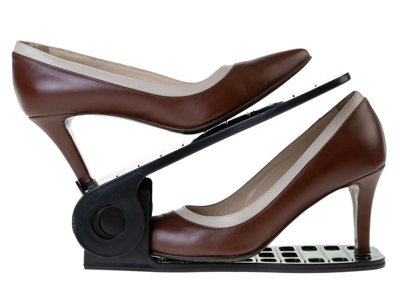 COCON Schuhorganizer 8 Stück, Schwarz Platzsparender Schuhstapler