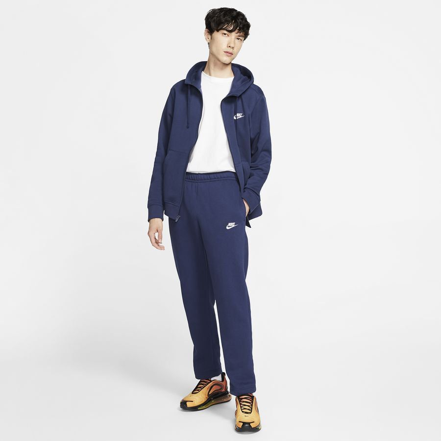 Nike Bas de Survêtement NSW Club - Bleu Marine/Blanc