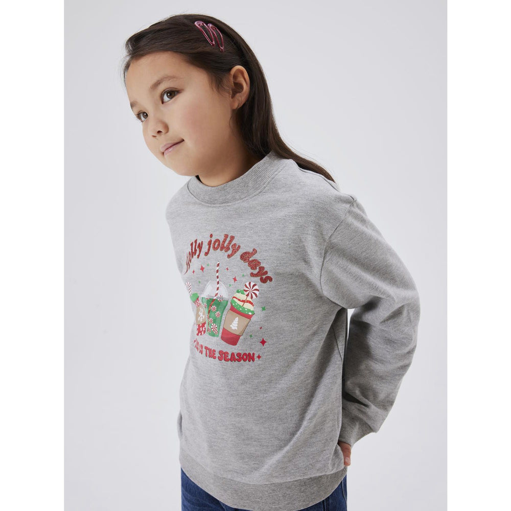 Køb Name It Grey Melange Ruljul Regular Sweatshirt