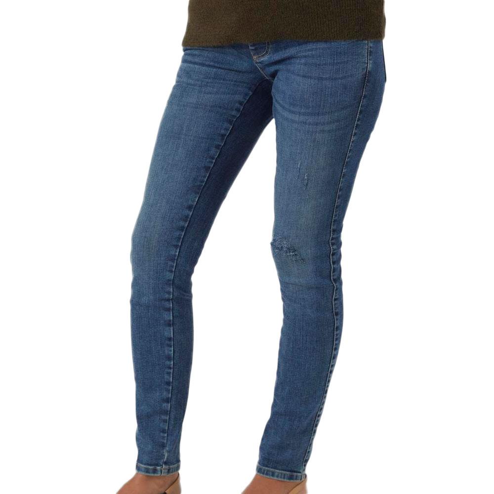 Mamalicious Jeans Regular Fit Bleu Femme Mamalicous Destroyed
