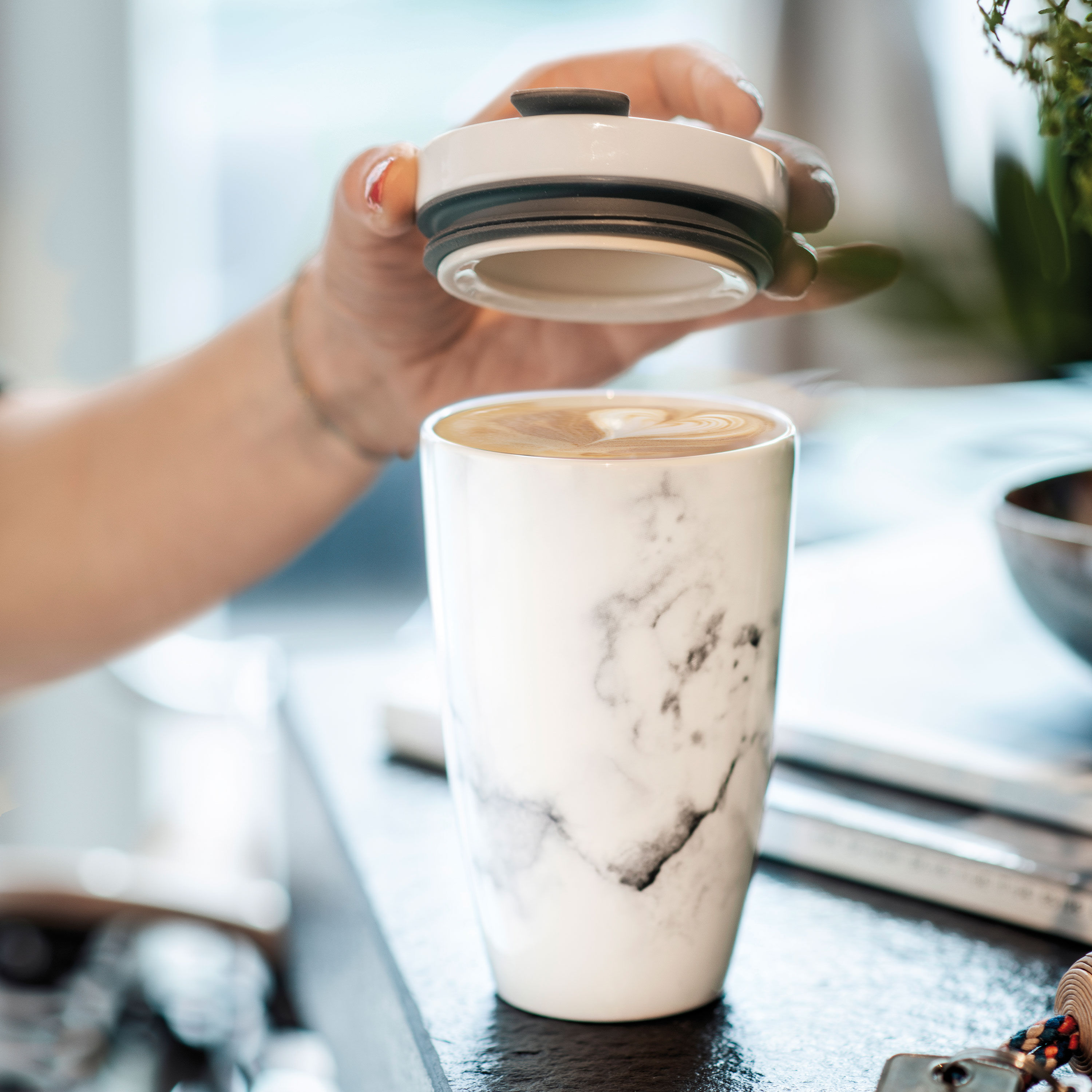 To Go Travel coffee mug Grey, 11.9 oz