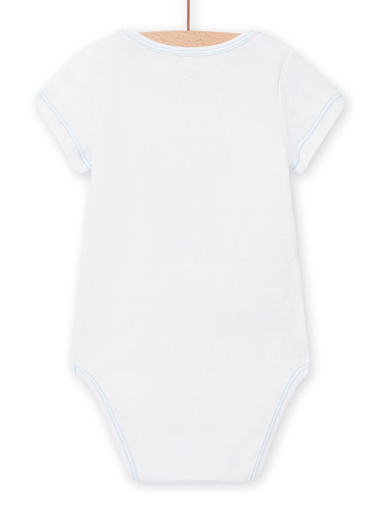 Body blanc motif monstre bébé garçon