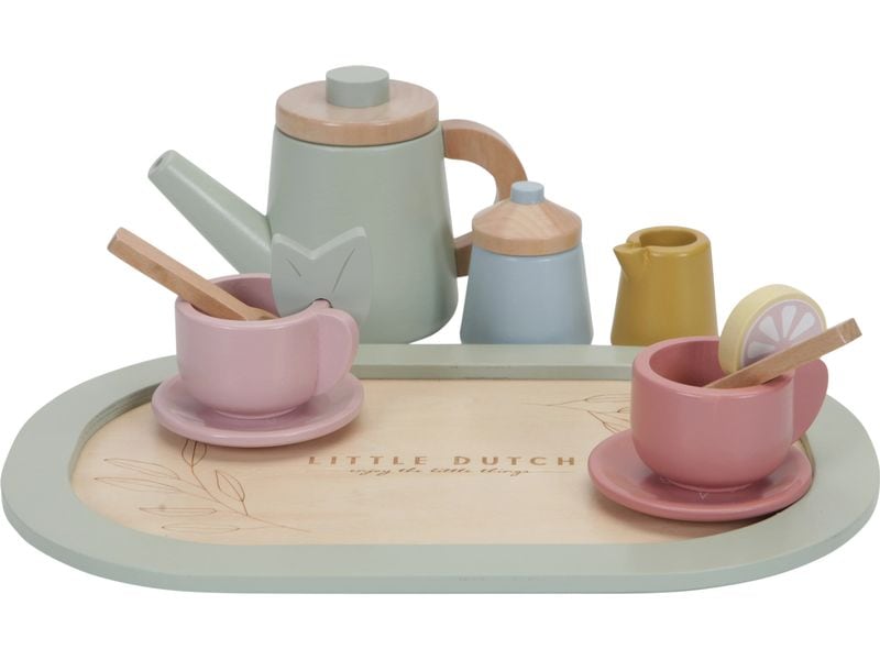 Little Dutch Spiel-Geschirr LD7006 Tee-set Kinderspielset aus Holz