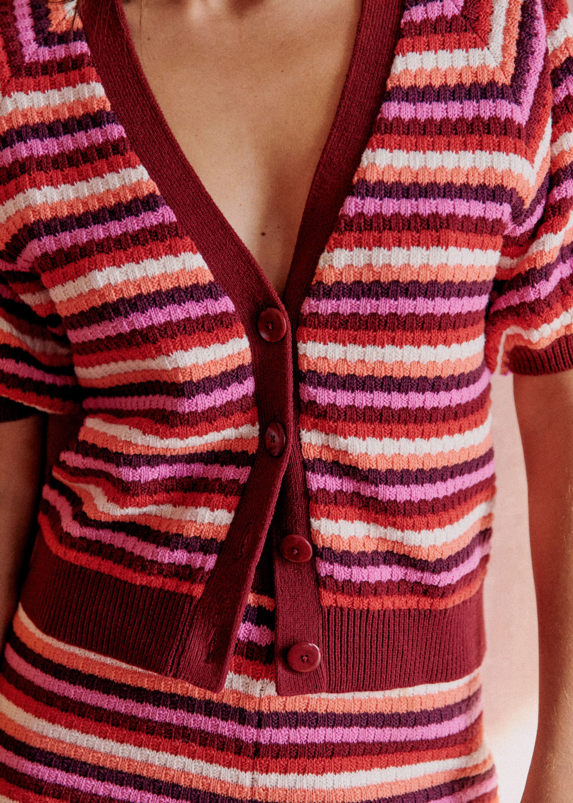 Gilet Loïse - Rayures Multico - E-SHOP/MAILLE 5905511