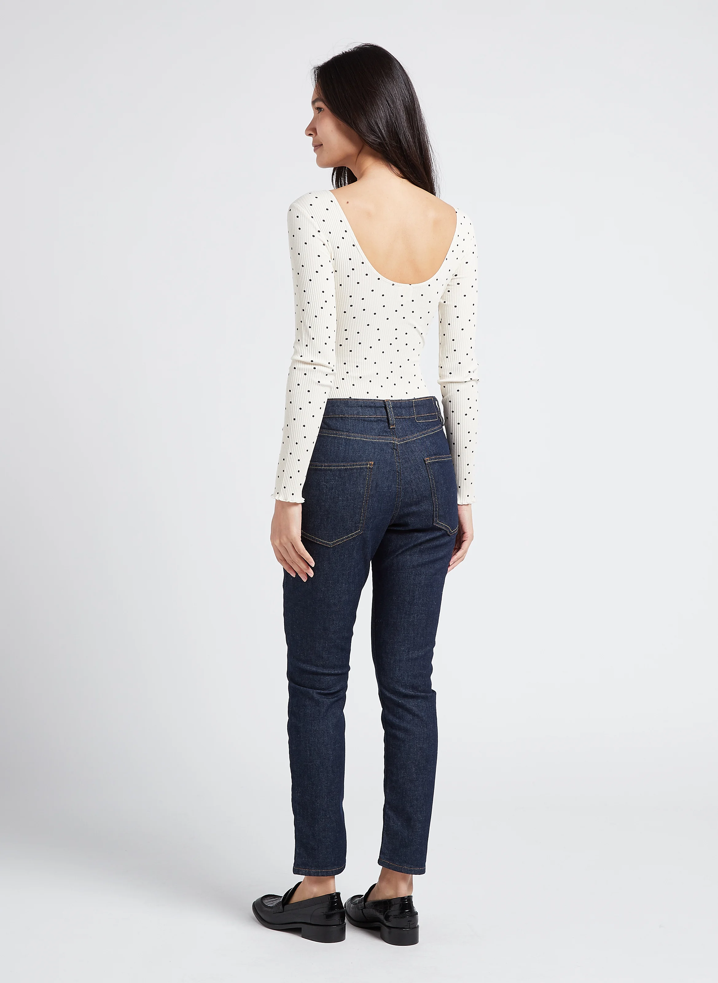 CRYSTAL - Jean slim en coton mélangé | Bleu