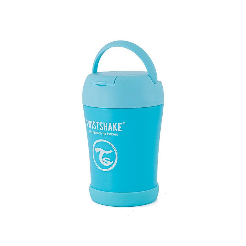 Bouteille alimentaire isotherme 350 ml – Bleu Pastel - Ecru