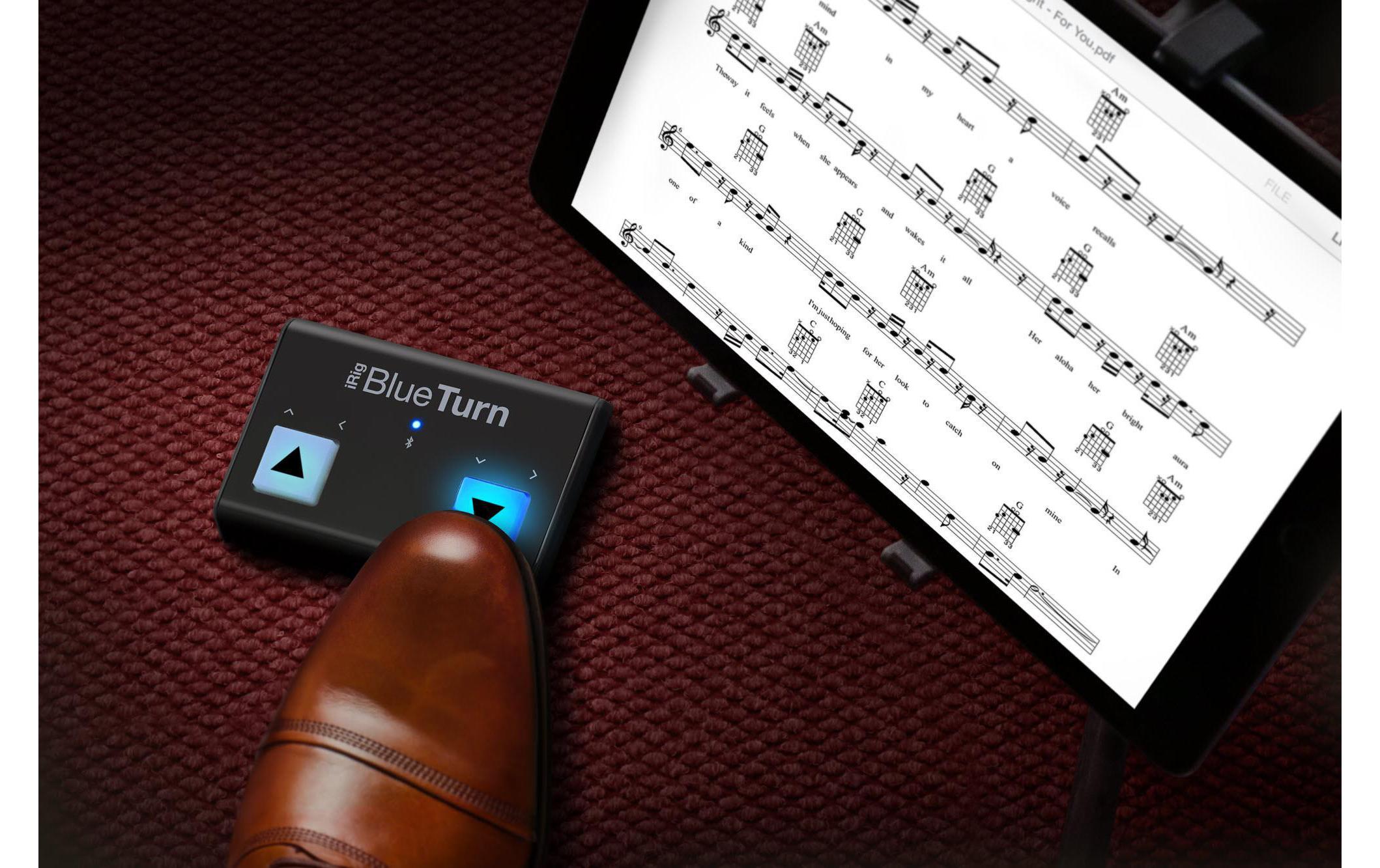 Fusscontroller Tablet Page Turner BundleBluetooth Controller mit Halterung für Tablets