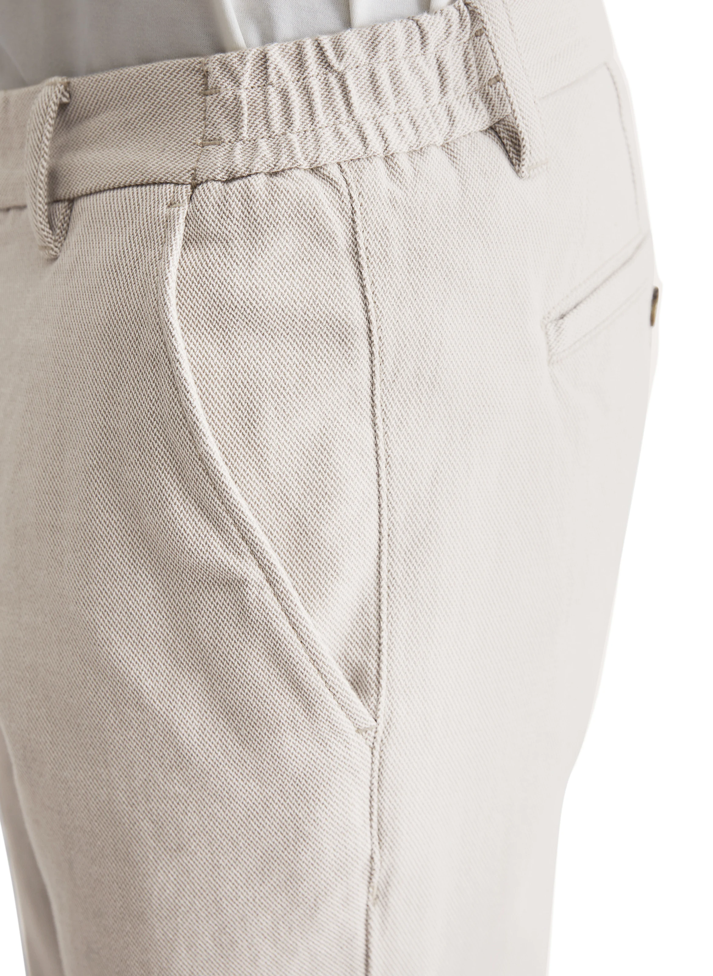 Pantalon chino en coton mélangé | Blanc