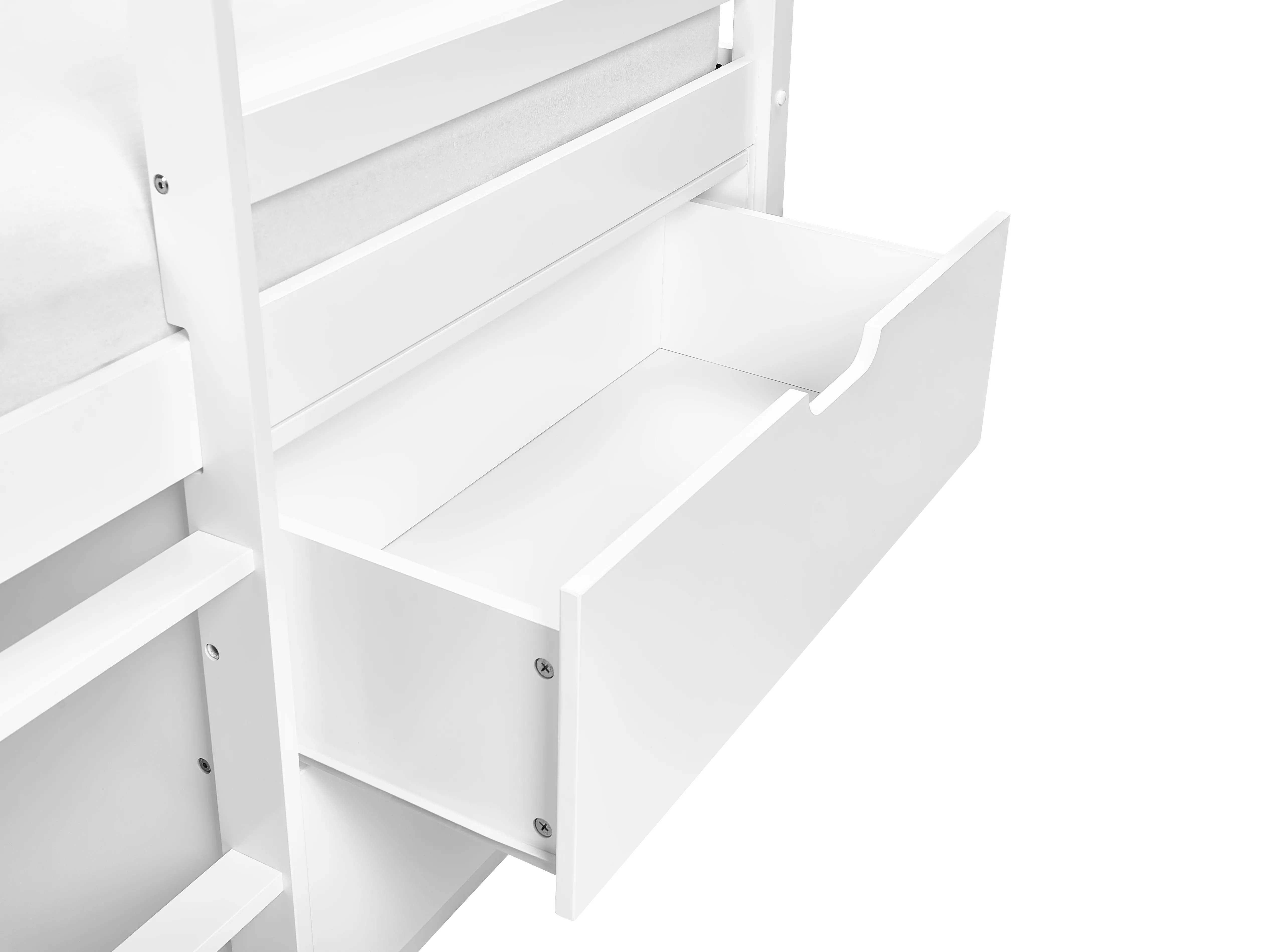 Verhoogd bed Hout SUSVILLE 90 x 200 cm Wit