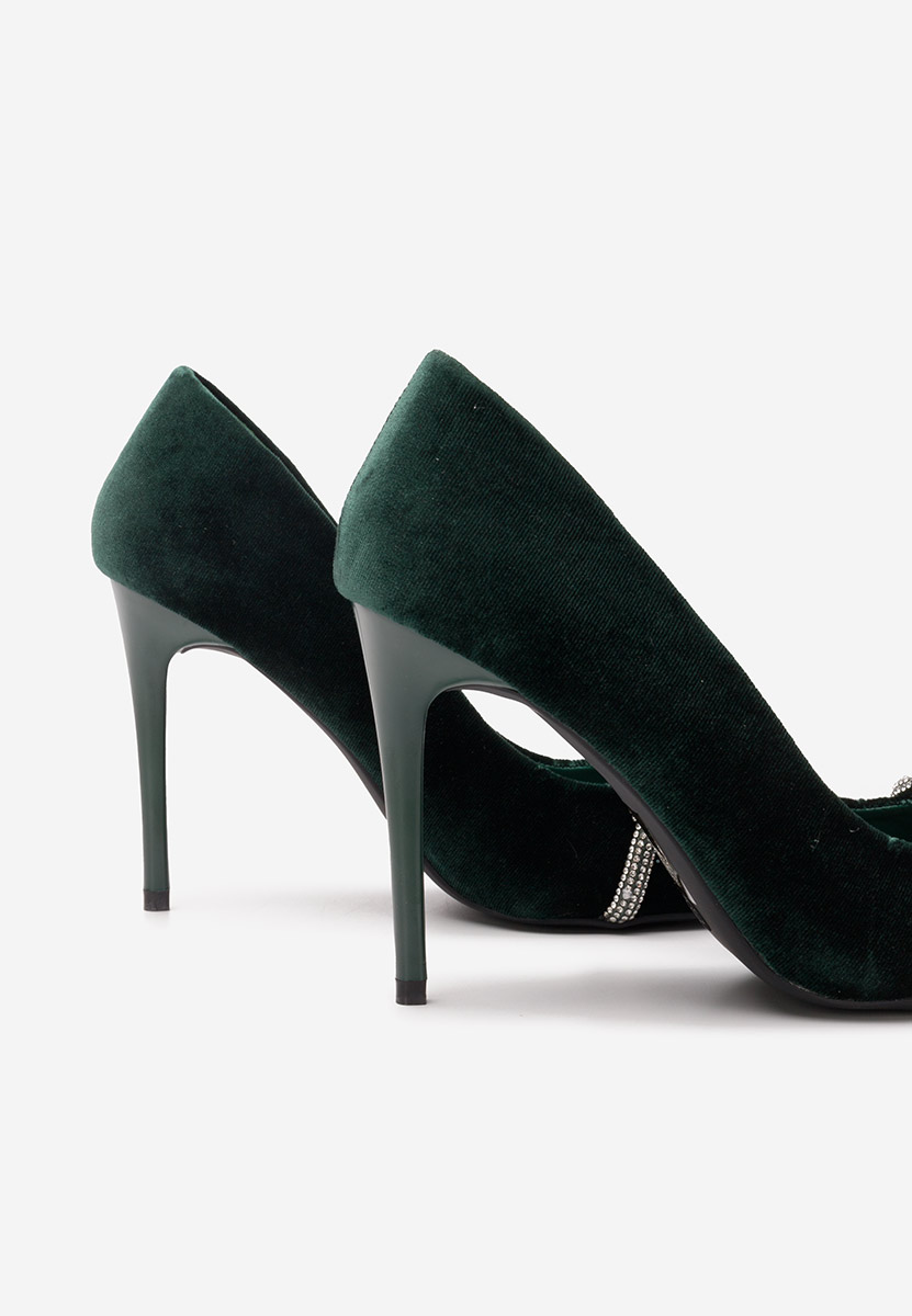 Chaussures élégantes à talon vert Areya