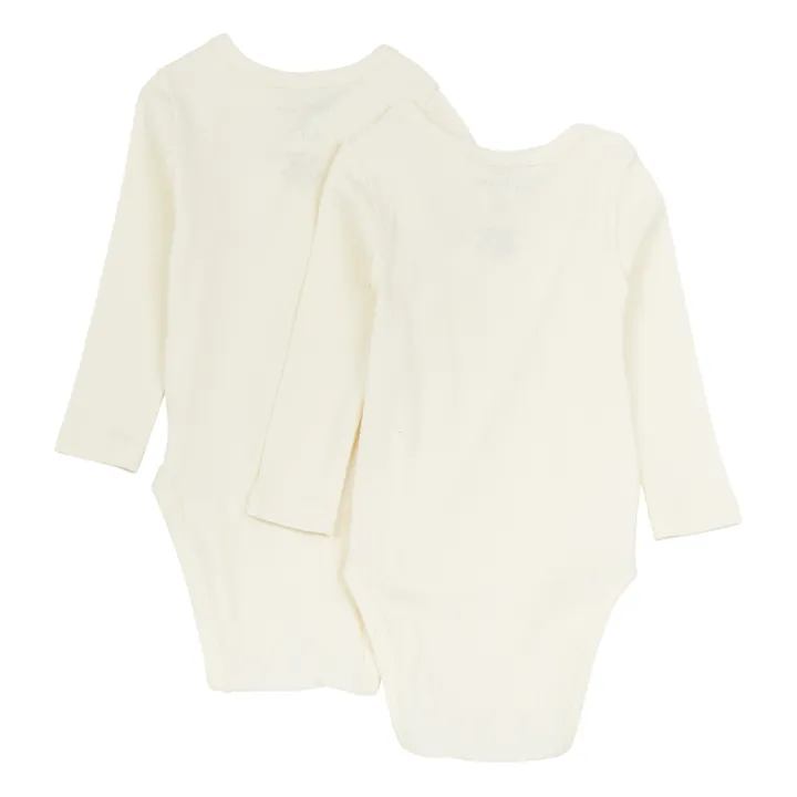 Gray Label Lot de 2 Bodies Naissance Coton Bio | Blanc cassé