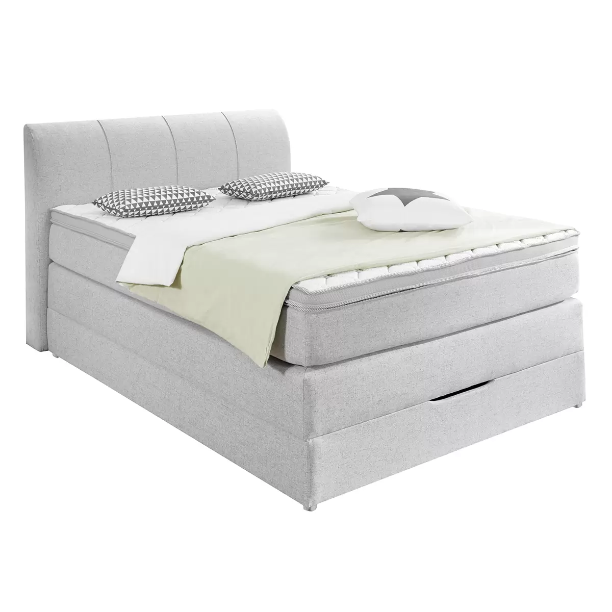 Boxspringbett Meyrin 140 x 200 Grau