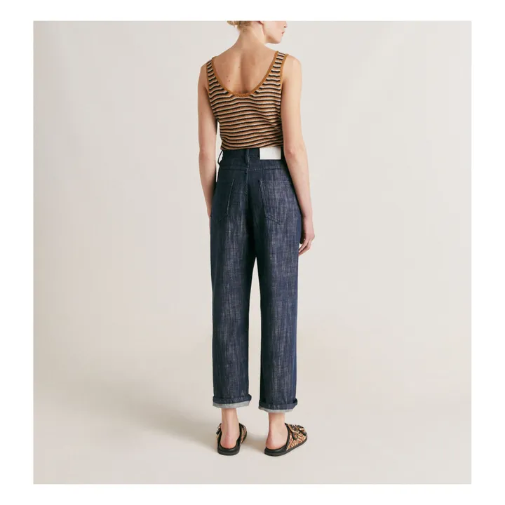 Momoni Pantalon Fucsia Bis | Bleu jean