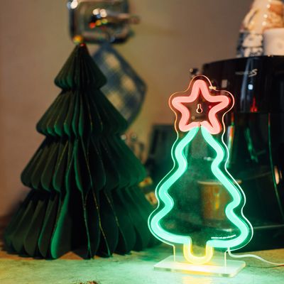Enseigne lumineuse led à effet néon xmas tree