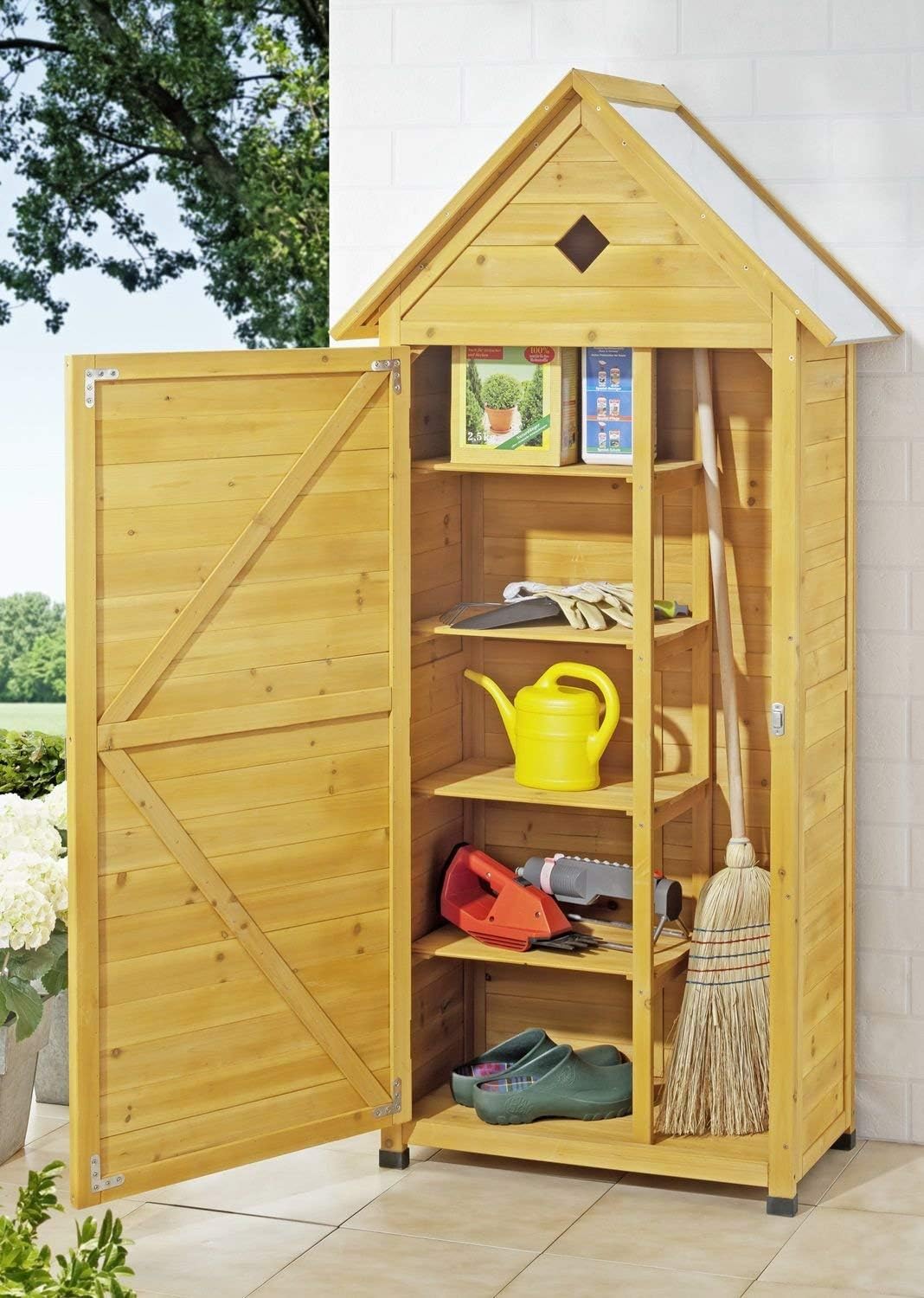 Merschbrock Trade GmbH großer Garten und Geräteschrank aus Holz