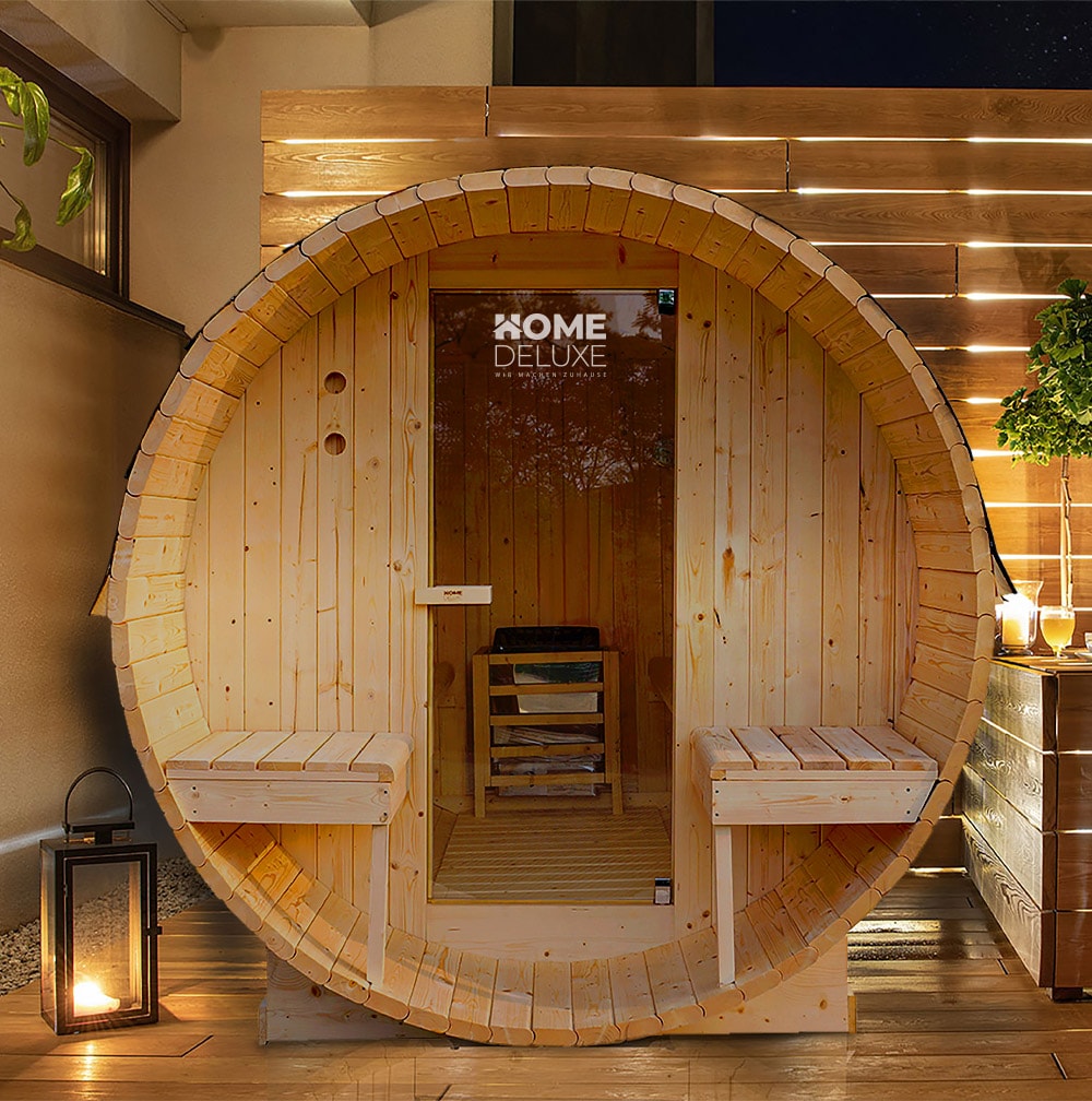 HOME DELUXE Outdoor Fasssauna LAHTI -versch. Ausführungen