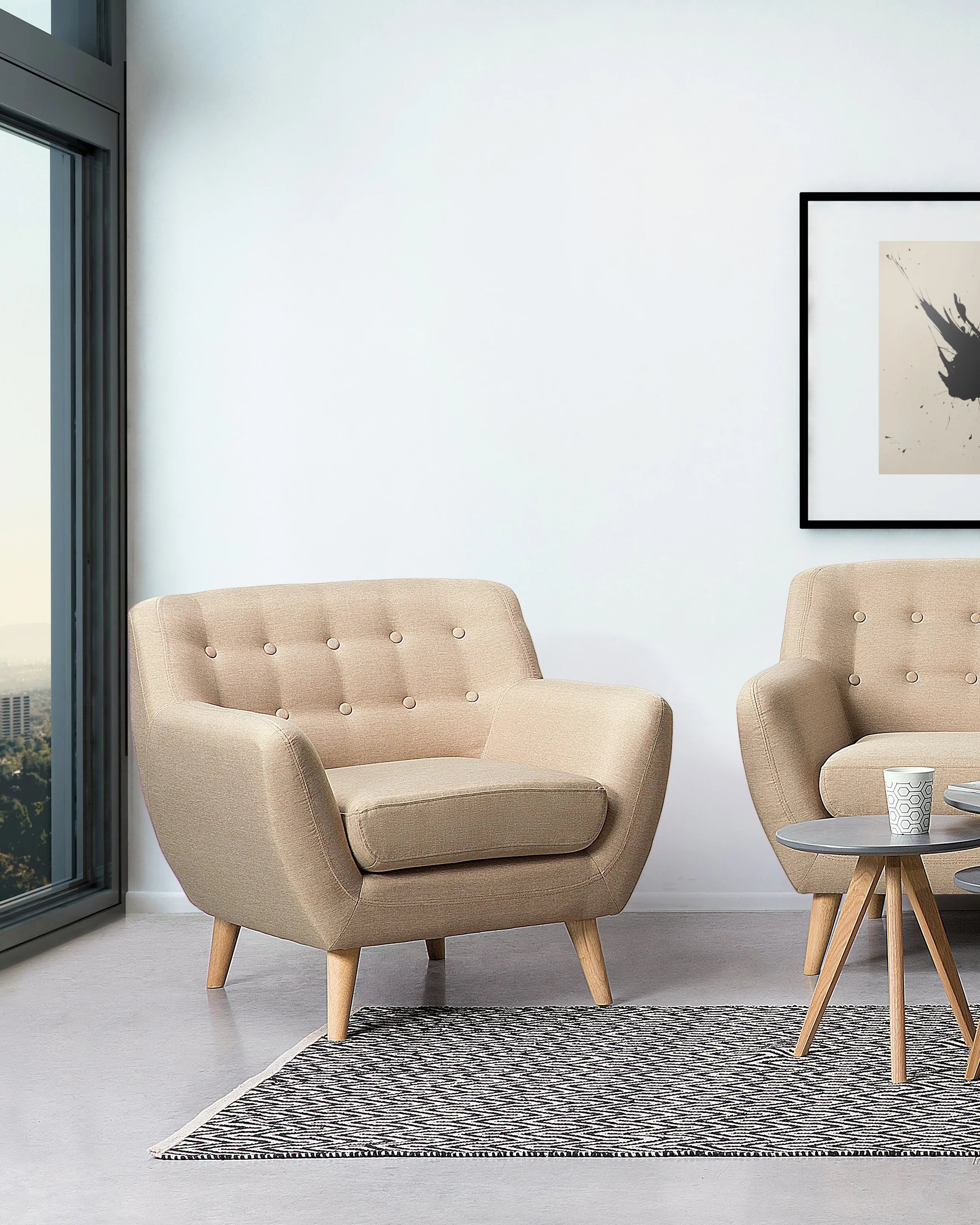 Fauteuil MOTALA Stof Beige