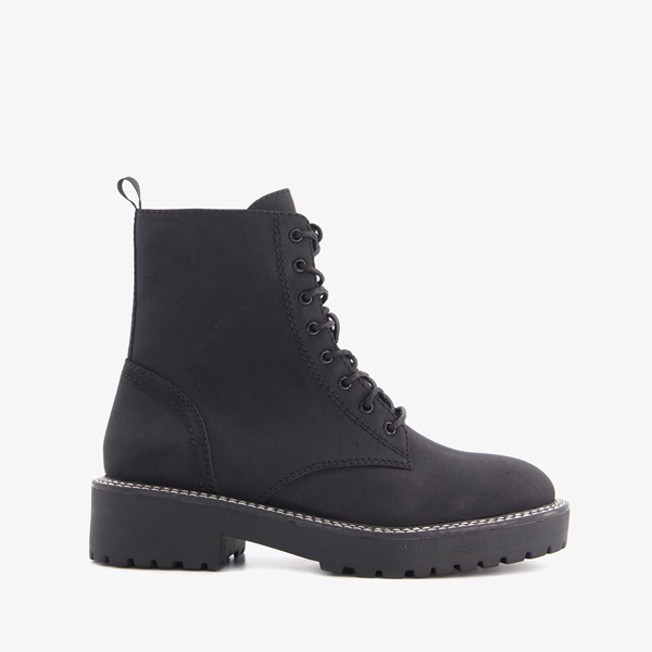Blue Box dames veterboots zwart