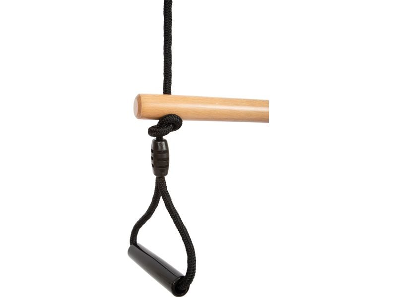 small foot Trapezschaukel mit Turnringen «Black Line» Schaukelspass für Akrobaten