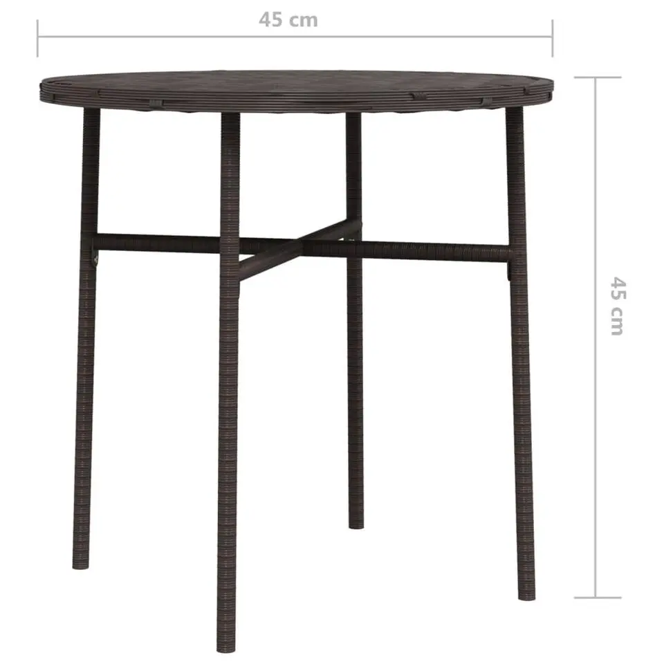 vidaXL - Salontafel - Bruin - Poly rattan