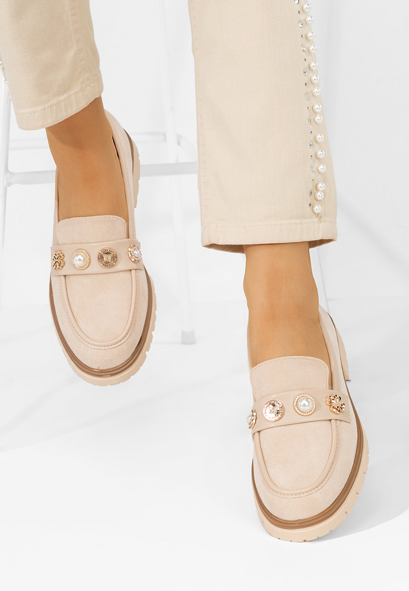 Mocassins femme beige Angella V2